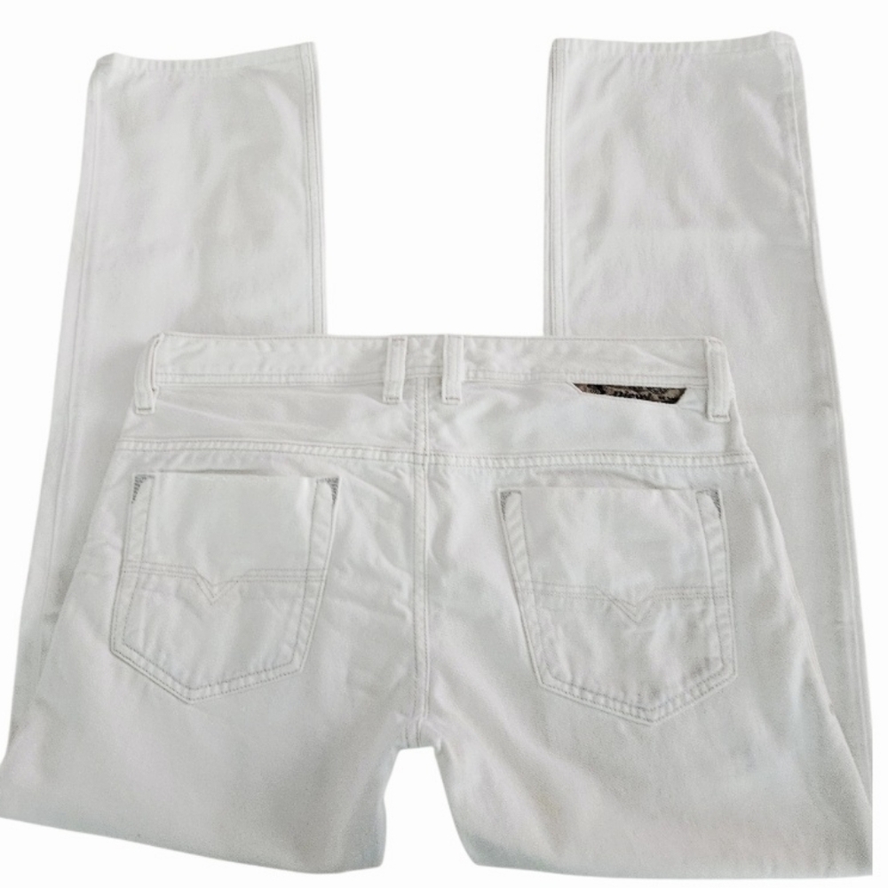 Diesel SAFADO W30 L34 Men's White Slim Straight Reg Fit  Jeans - Picture 8 of 12